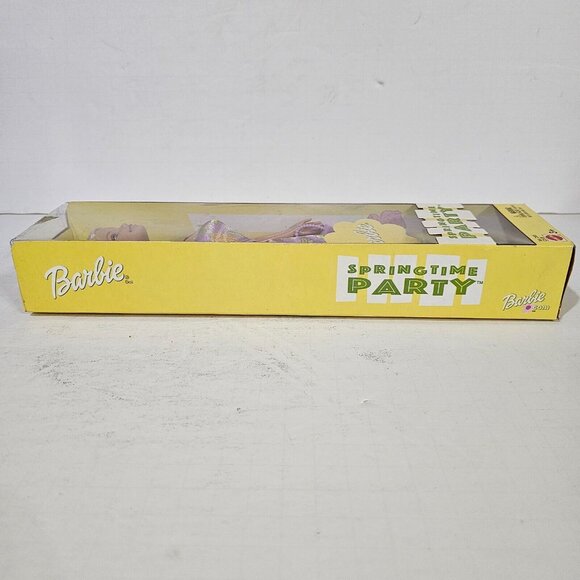 Barbie Springtime Party Purple Floral Dress Mattel C2528 C2605 NRFB 2002 - Picture 4 of 7